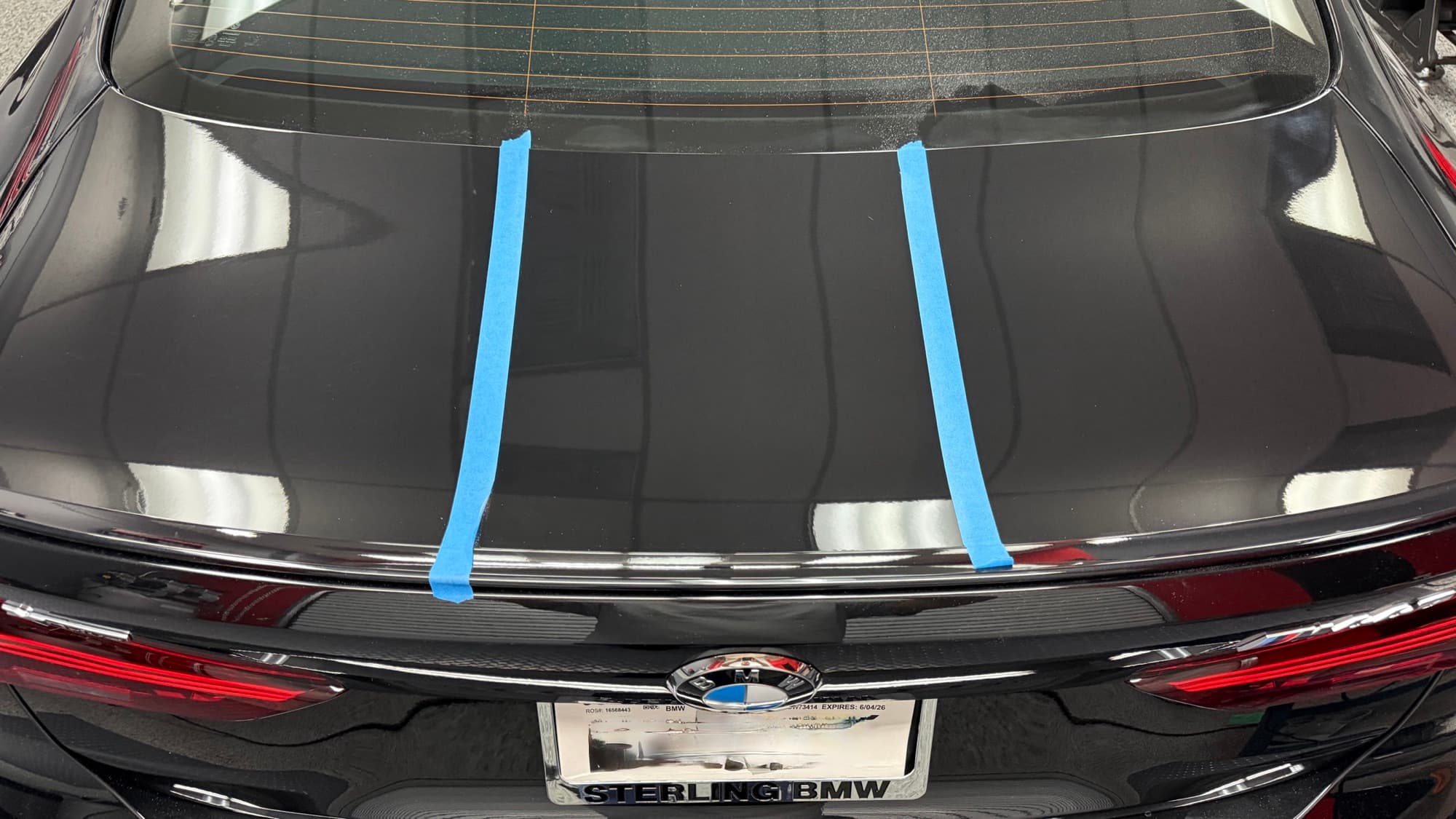 Side-by-side ceramic coating vs Revivify self-healing coating demonstration on a blue truck