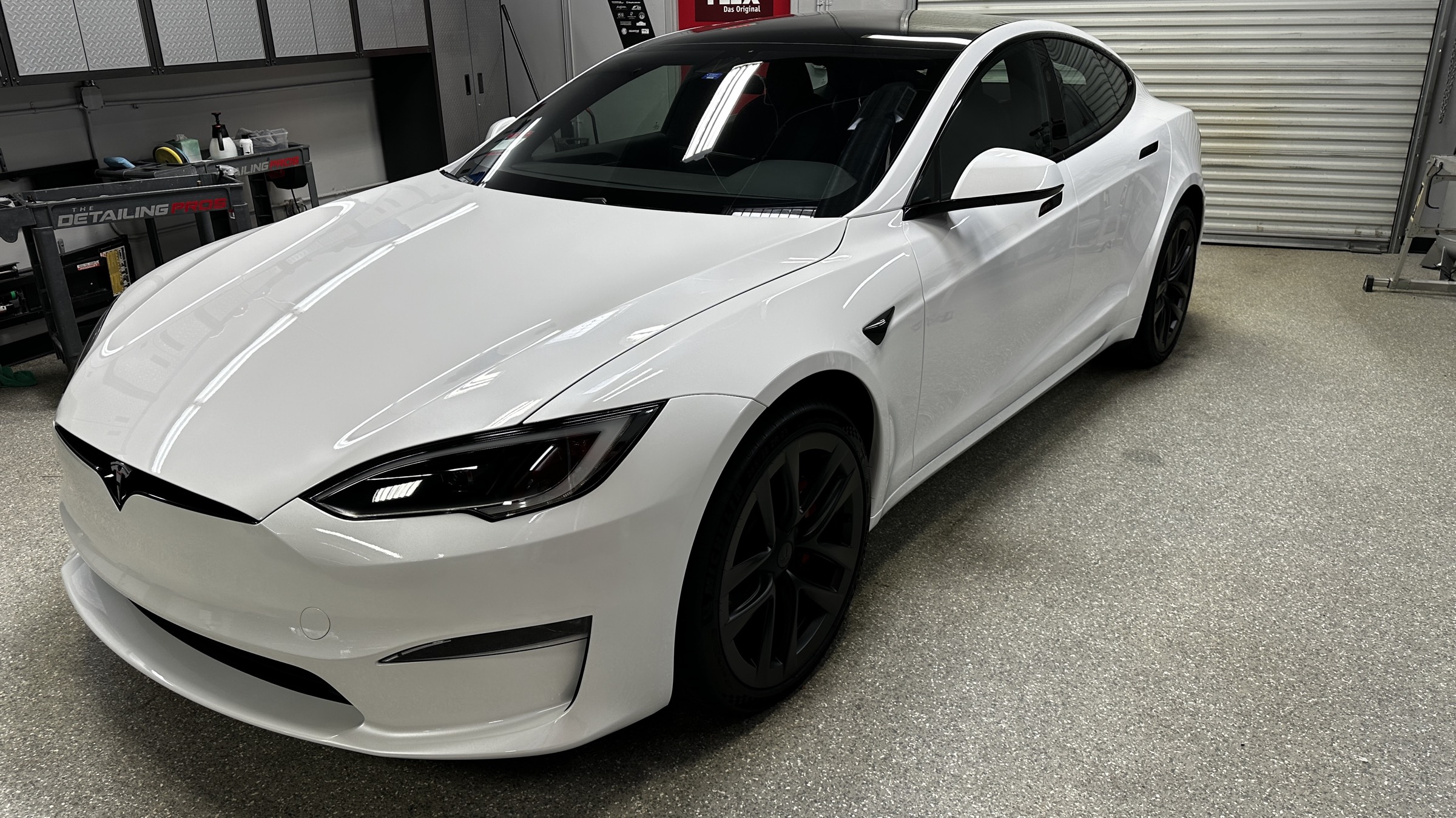 Tesla Model Y after paint correction at The Recon Pros studio