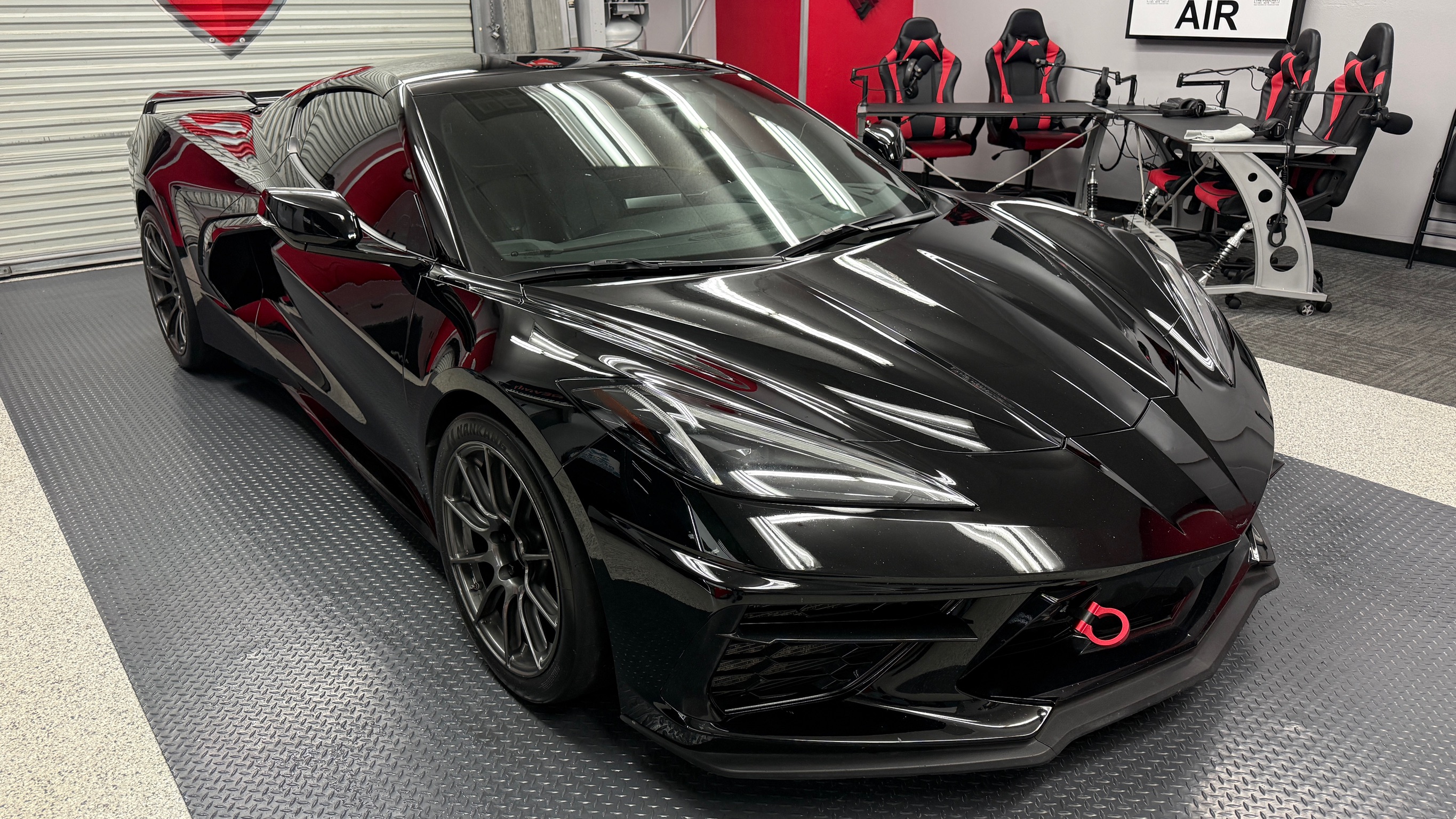 Black Corvette after paint correction and protection at The Recon Pros